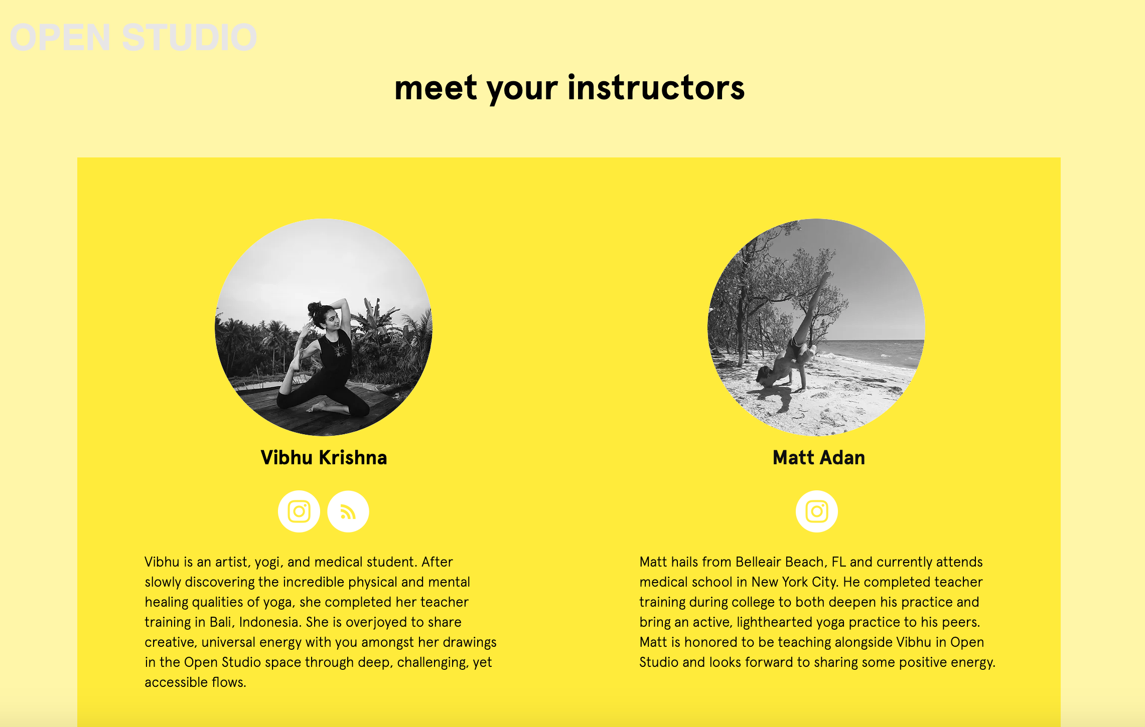 instructors: about page